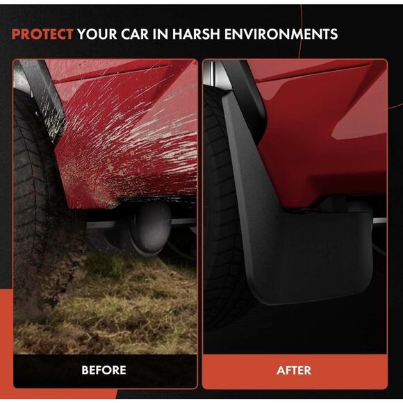 Splash Guards Mud Flaps 4 Mudguard Fender Flares Toyota Tacoma 2023 2024 NIB NEW - Picture 8 of 12